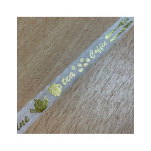 Washi tape foil - blanc doré good food