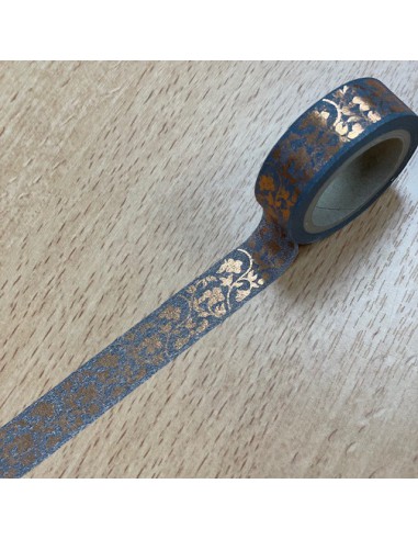 Washi tape foil - anthracite cuivre braroque