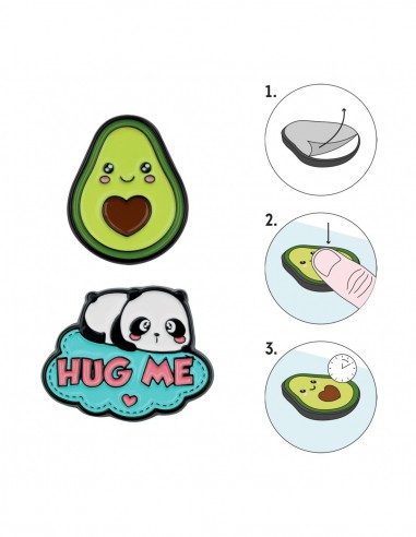 set de 2 stickers en métal - FAIS MOI UN CALIN