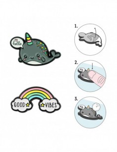 set de 2 stickers en métal - GOOD VIBES 2