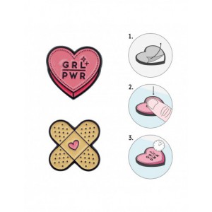 set de 2 stickers en métal - GIRL POWER