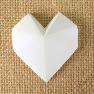 1 PLATRE COEUR ORIGAMI