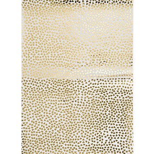 SET 3 feuilles papier COEUR HOT FOIL , OR