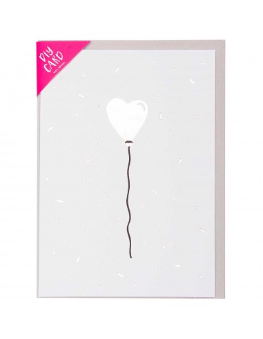 DIY CARTE, BALLON COEUR, OR