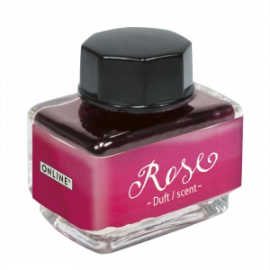 Encrier fushia - encre parfumée à la rose