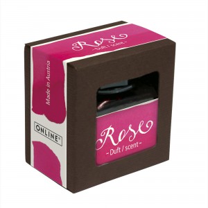 Encrier fushia - encre parfumée à la rose