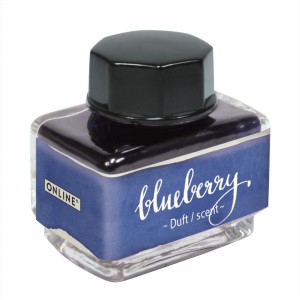 Encrier bleu - encre parfumée aux myrtilles