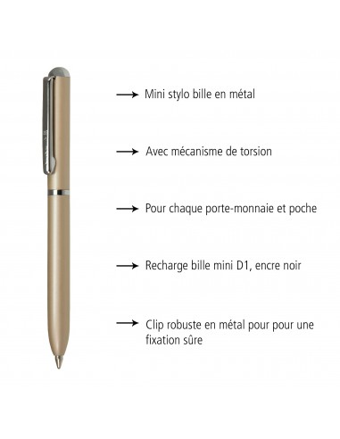 Mini stylo bille - format porte monnaie