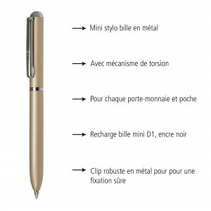 Mini stylo bille - format porte monnaie