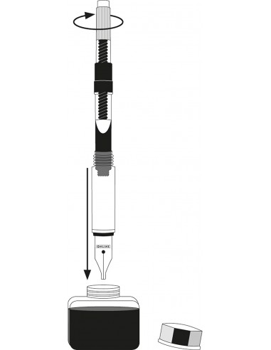 Convecteur / Système à pompe pour stylo plume - cartouche encre vide rotative