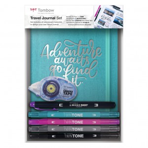 Travel Journal Set + coller roller & stylos