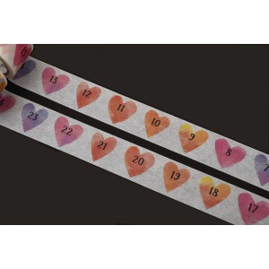 DRAW ME - Washi Tape - Date Heart // pré découpé pour agenda et planner