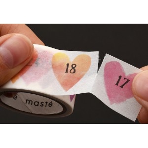 DRAW ME - Washi Tape - Date Heart // pré découpé pour agenda et planner