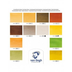 Peinture aquarelle set 12 couleurs en godets + 1 pinceau, boîte en plastique - shade of nude