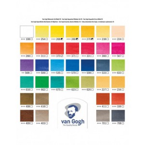 Peinture aquarelle set 36 couleurs en godets + 1 pinceau, boîte en métal