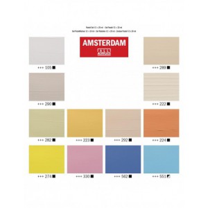 Peintures acryliques  12 x 20 ml - Set pastel