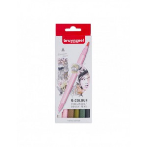 Creatives 6 Stylo feutre 0,4mm & Brush pen - set Tokyo