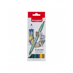 Creatives 6 Stylo feutre 0,4mm & Brush pen - set New york