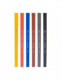 Creatives 6 Stylo feutre 0,4mm & Brush pen - set Amsterdam 2