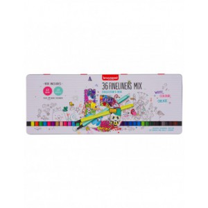 Stylo-feutre pointe fine 0,4mm - COFFRET COLLECTOR métal de  36 couleurs