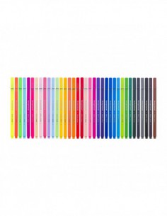Stylo-feutre pointe fine 0,4mm - COFFRET COLLECTOR métal de  36 couleurs 2