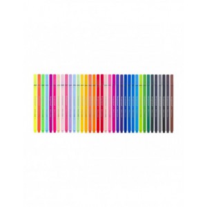 Stylo-feutre pointe fine 0,4mm - COFFRET COLLECTOR métal de  36 couleurs