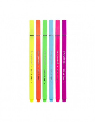 Stylo-feutre pointe fine 0,4mm - set  6 couleurs - NEON