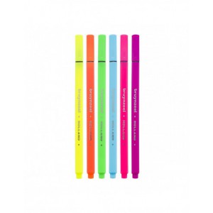 Stylo-feutre pointe fine 0,4mm - set  6 couleurs - NEON