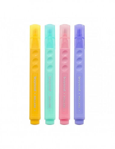 Surligneurs triangles PASTEL pointe biseau -  4 couleurs