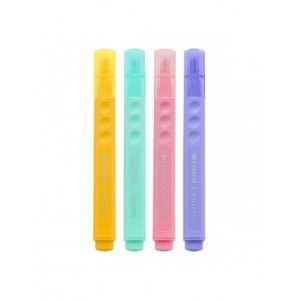Surligneurs triangles PASTEL pointe biseau -  4 couleurs