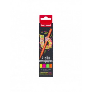 Surligneurs NEON pointe Fine -  set 4 couleurs