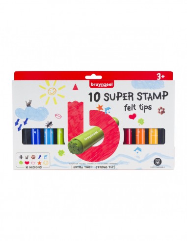 Kids Super TAMPONS-FEUTRES -  Set 10