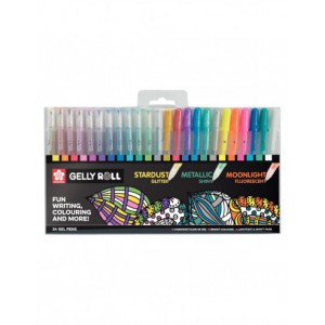 Set mélangé de 24 stylos Gelly Roll