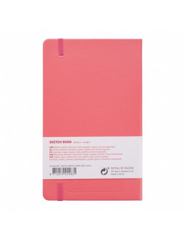 Sketchbook Coral Red, 13 x 21 cm, 140 g, 80 feuilles