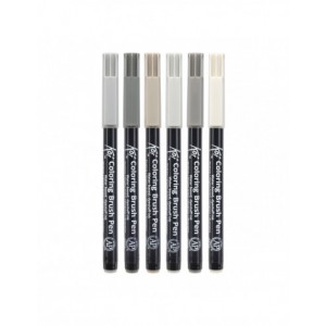 SAKURA - Set de 6 stylos Pinceaux Koi Urban Colours