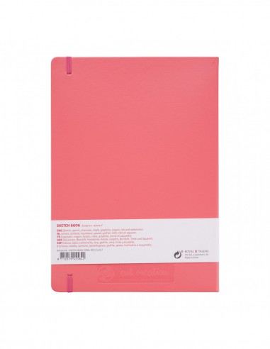 Sketchbook Coral Red, 21 x 29,7 cm, 140 g, 80 feuilles