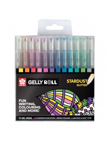Set de 12 stylos gel Stardust