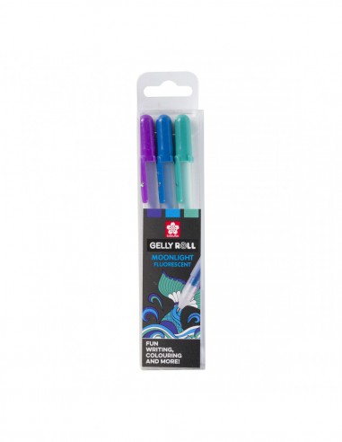 Set de 3 stylos gel Moonlight Ocean