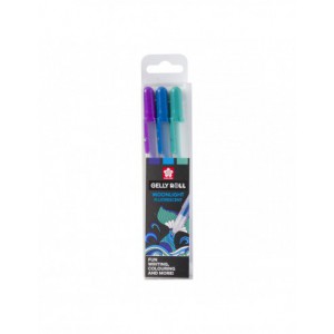 Set de 3 stylos gel Moonlight Ocean