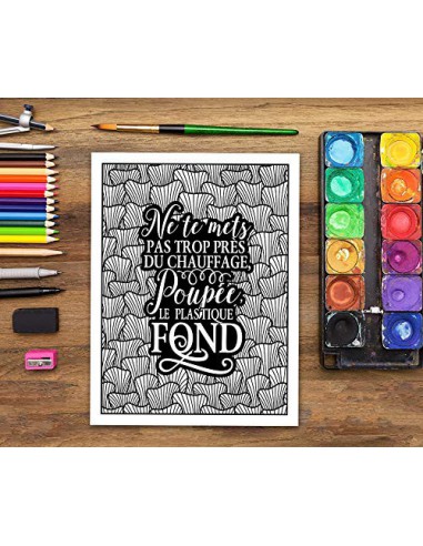 J'utilise le sarcasme parce que tuer c'est illégal  : livre de coloriage