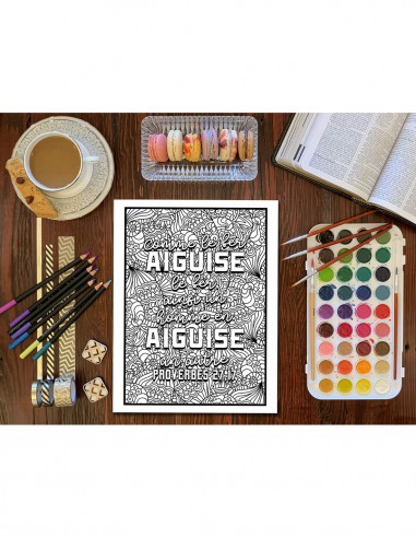 Colorie les Proverbes : Un livre de coloriage chrétien pour adultes