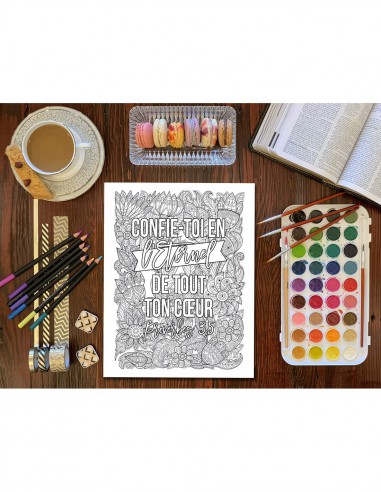 Colorie les Proverbes : Un livre de coloriage chrétien pour adultes