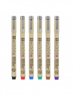 Étui de 6 couleurs de base Pigma Micron 05 2