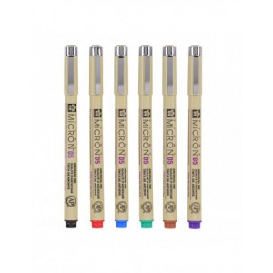 Étui de 6 couleurs de base Pigma Micron 05
