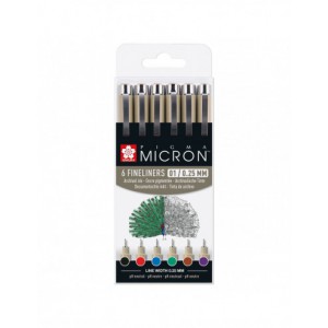 Étui de 6 couleurs de base Pigma Micron 01