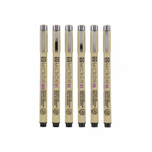 Étui de 6 couleurs de base Pigma Micron 01