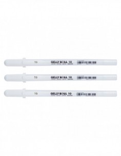 Set de base de 3 stylos gel opaque Blanc - n°10 BOLD 0.5mm 2