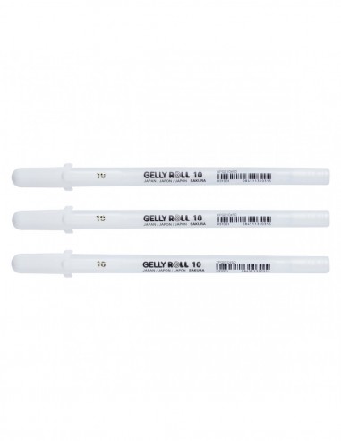 Set de base de 3 stylos gel opaque Blanc - n°10 BOLD 0.5mm