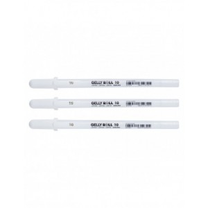 Set de base de 3 stylos gel opaque Blanc - n°10 BOLD 0.5mm