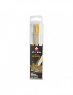 Set mélangé de 3 Gelly Roll Or Argent Blanc